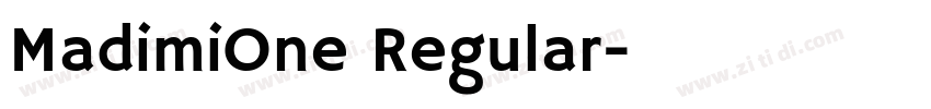 MadimiOne Regular字体转换